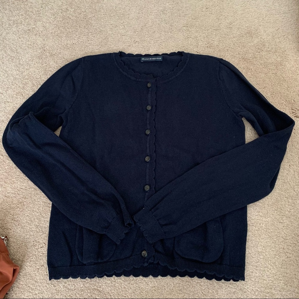 Brandy Melville scallop trim cardigan